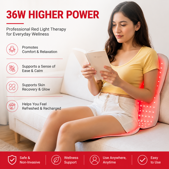 Premium Red Light Therapy Mat 660nm 850nm Infrared LED Therapy Pad 792 LEDs Full Body Coverage Adjustable Modes Timer Heatless Home Wellness Recovery Light Mat