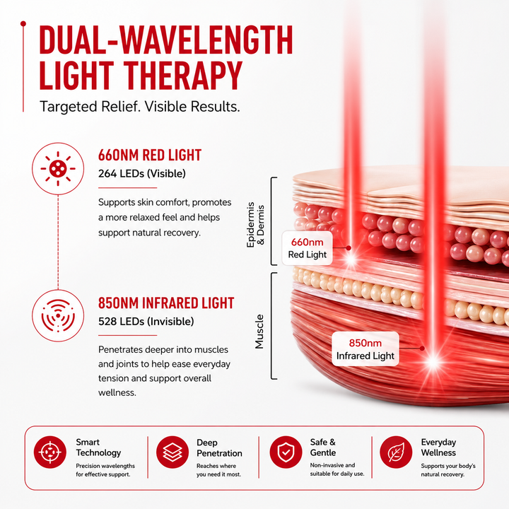 Premium Red Light Therapy Mat 660nm 850nm Infrared LED Therapy Pad 792 LEDs Full Body Coverage Adjustable Modes Timer Heatless Home Wellness Recovery Light Mat