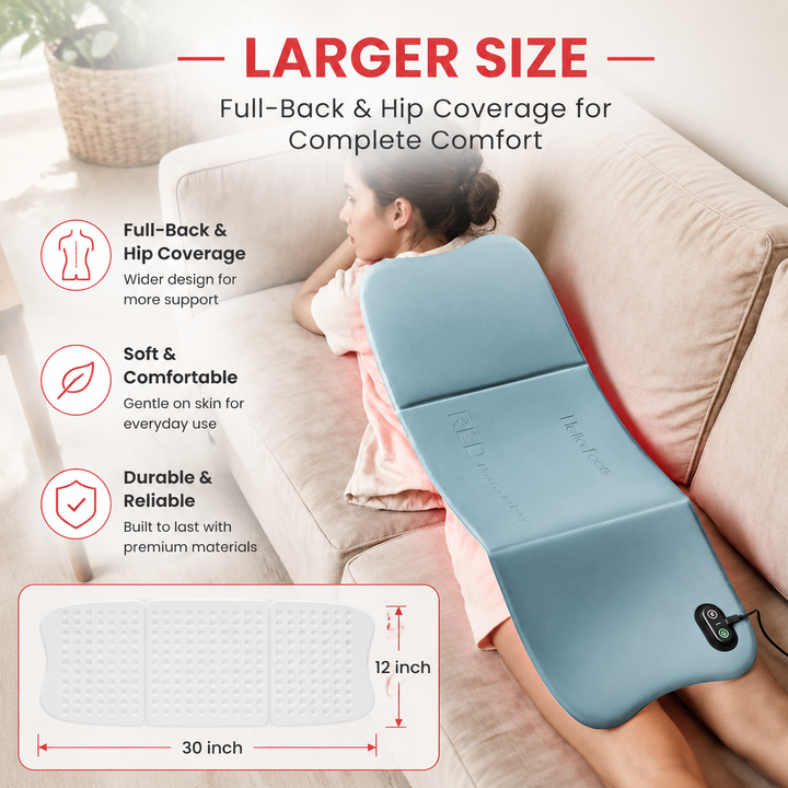 Premium Red Light Therapy Mat 660nm 850nm Infrared LED Therapy Pad 792 LEDs Full Body Coverage Adjustable Modes Timer Heatless Home Wellness Recovery Light Mat