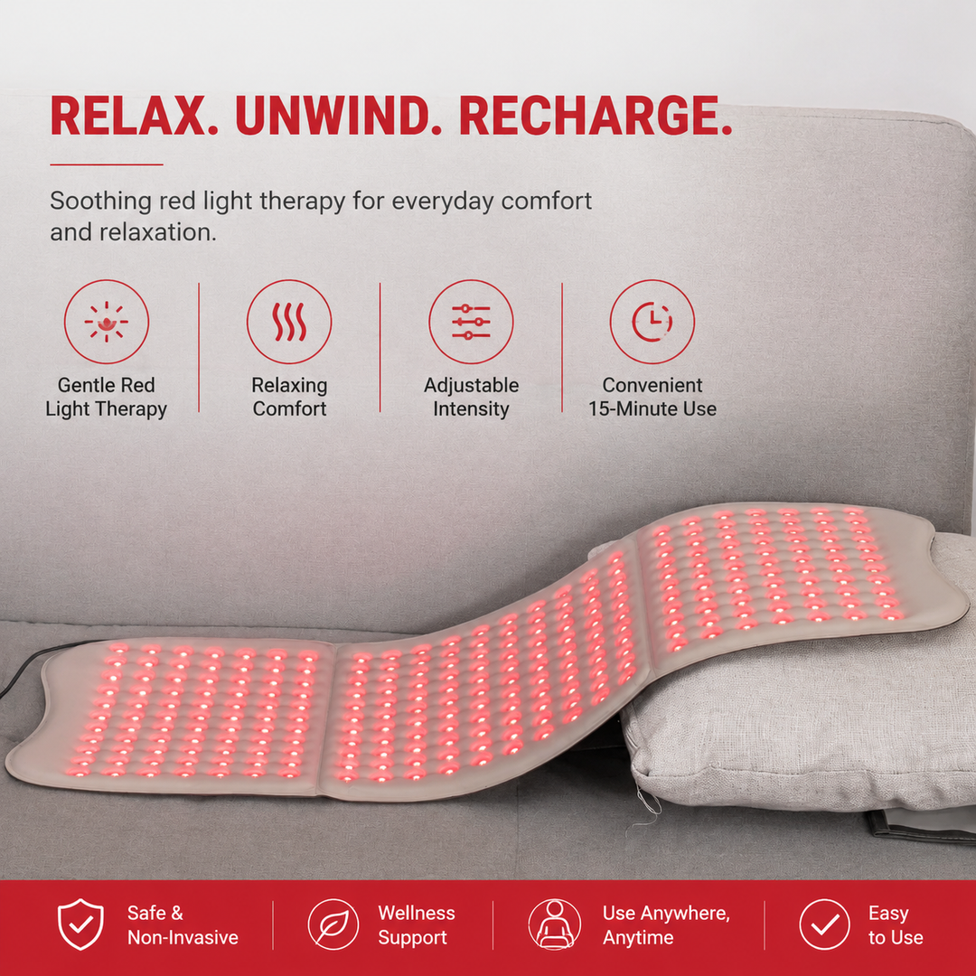 Premium Red Light Therapy Mat 660nm 850nm Infrared LED Therapy Pad 792 LEDs Full Body Coverage Adjustable Modes Timer Heatless Home Wellness Recovery Light Mat