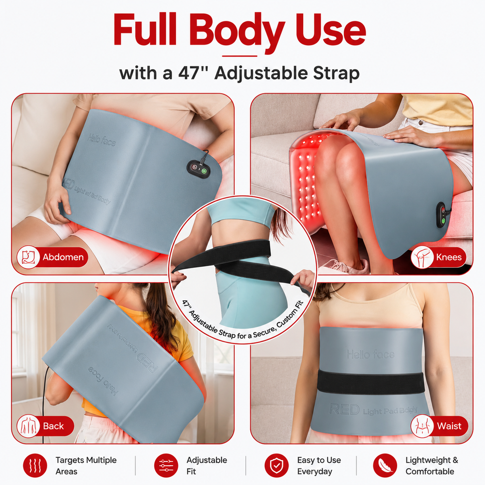 Premium Red Light Therapy Mat 660nm 850nm Infrared LED Therapy Pad 792 LEDs Full Body Coverage Adjustable Modes Timer Heatless Home Wellness Recovery Light Mat