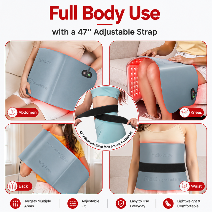 Premium Red Light Therapy Mat 660nm 850nm Infrared LED Therapy Pad 792 LEDs Full Body Coverage Adjustable Modes Timer Heatless Home Wellness Recovery Light Mat