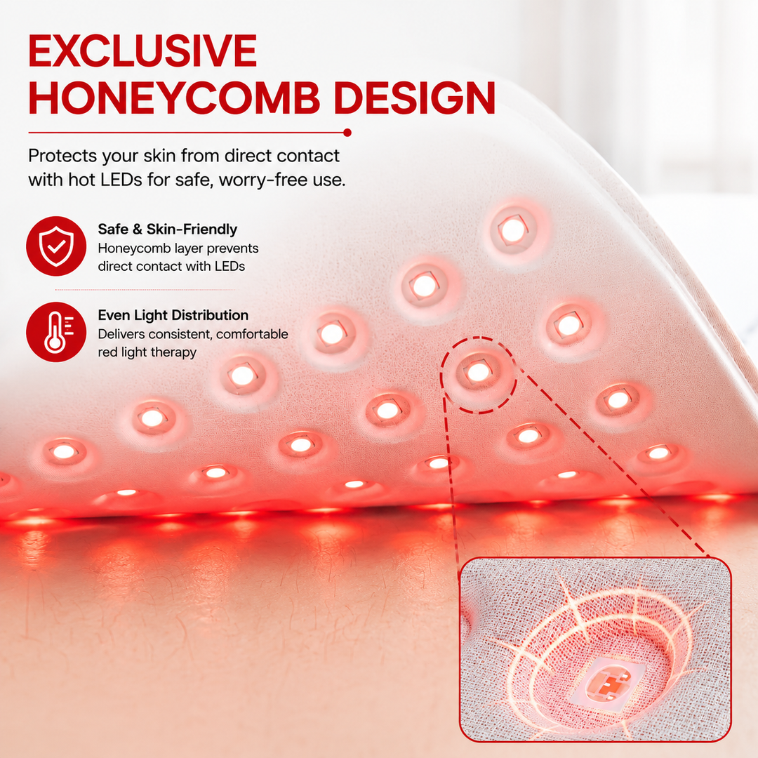 Premium Red Light Therapy Mat 660nm 850nm Infrared LED Therapy Pad 792 LEDs Full Body Coverage Adjustable Modes Timer Heatless Home Wellness Recovery Light Mat