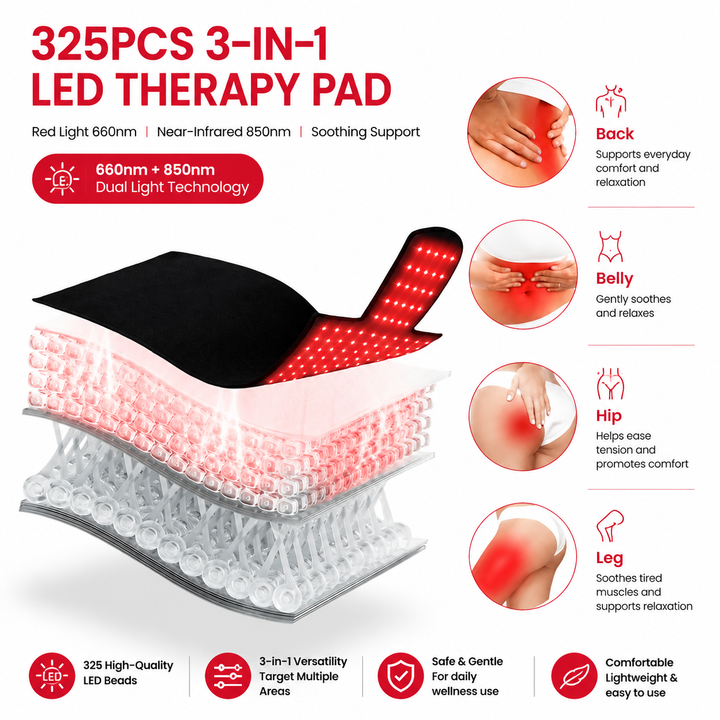 Premium Red Light Therapy Mat 660nm 850nm Infrared Light Therapy Pad Large Body Mat for Pain Relief Muscle Recovery Skin Care Home Wellness Device