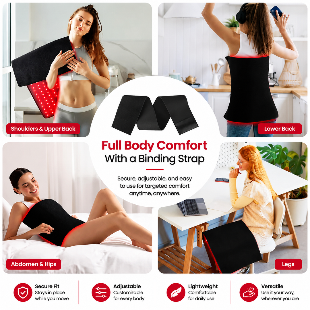 Premium Red Light Therapy Mat 660nm 850nm Infrared Light Therapy Pad Large Body Mat for Pain Relief Muscle Recovery Skin Care Home Wellness Device