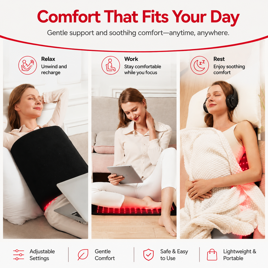Premium Red Light Therapy Mat 660nm 850nm Infrared Light Therapy Pad Large Body Mat for Pain Relief Muscle Recovery Skin Care Home Wellness Device