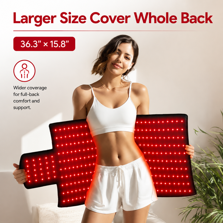 Premium Red Light Therapy Mat 660nm 850nm Infrared Light Therapy Pad Large Body Mat for Pain Relief Muscle Recovery Skin Care Home Wellness Device