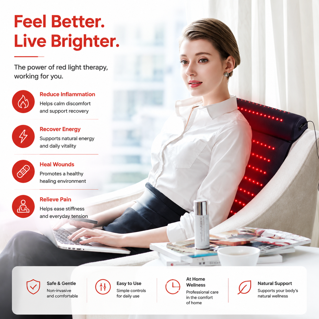 Premium Red Light Therapy Mat Neck Support 660nm 850nm Infrared LED Full Body Pad 675 LEDs Home Spa Relaxation Heat Therapy Adjustable Timer
