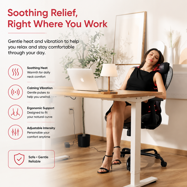 Premium Red Light Therapy Mat with Neck Support 660nm 850nm Infrared Heat Pad for Neck Back Body Pain Relief Muscle Recovery Home Wellness Device