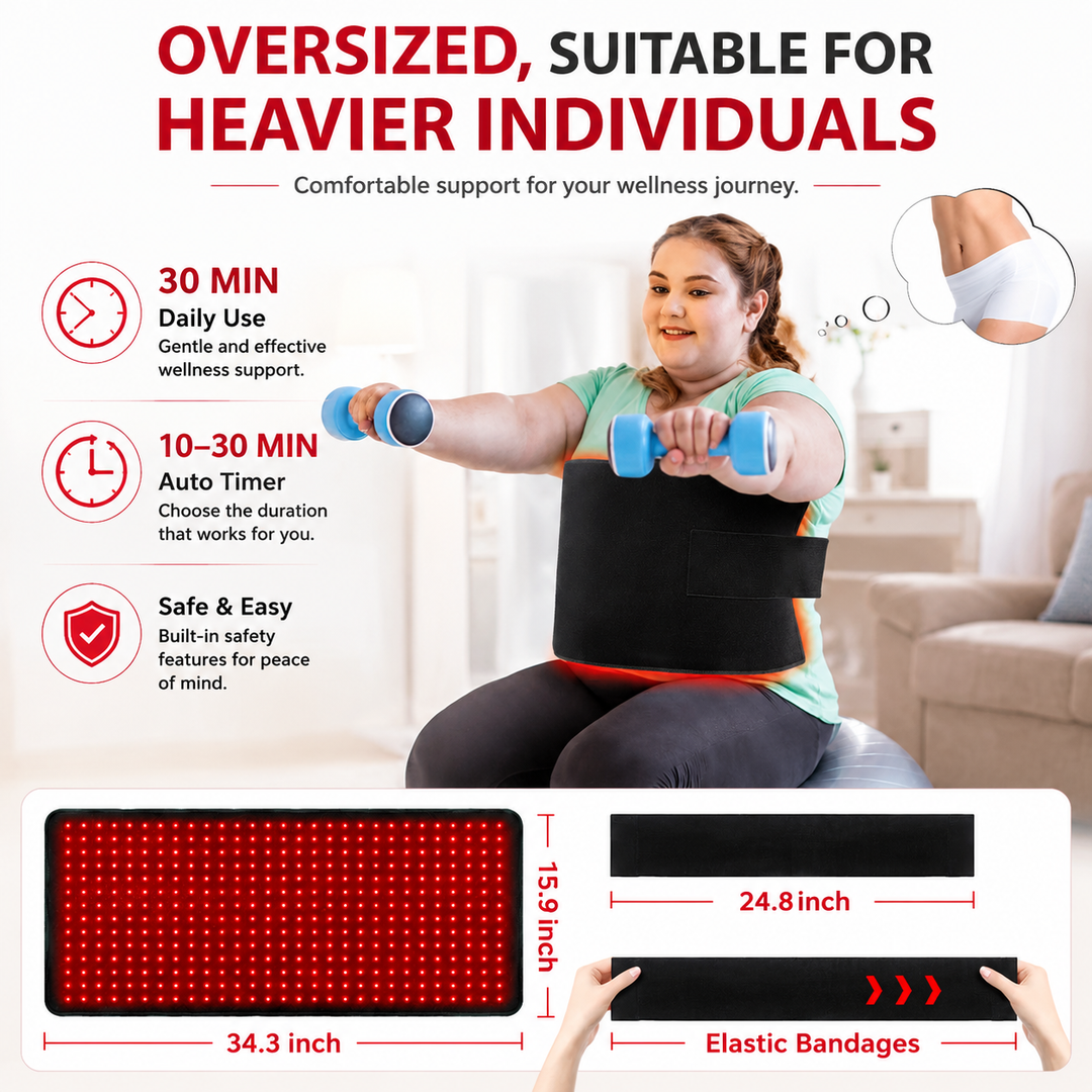 Premium Red Light Therapy Pad 406 LED 660nm 850nm Infrared Light Therapy Mat for Back Waist Body Pain Relief Muscle Recovery Home Wellness Device