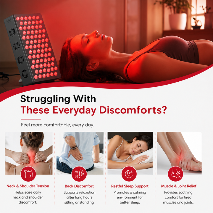Premium Red Light Therapy Panel 660nm 850nm Infrared LED Beauty Lamp Face Body Therapy Device Adjustable Dimming Pulse Mode Timer Home Use