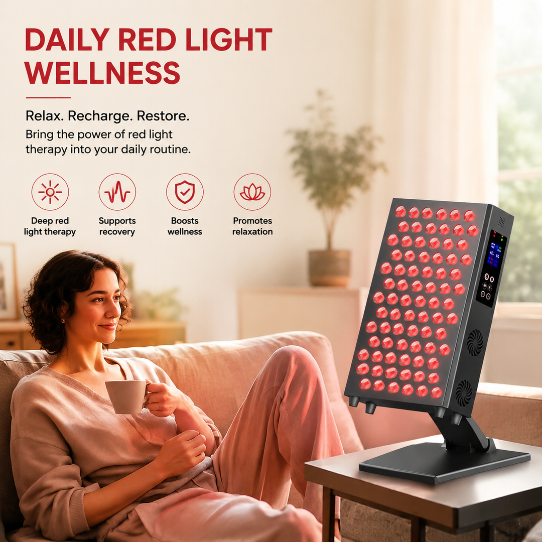 Premium Red Light Therapy Panel 660nm 850nm Infrared LED Beauty Lamp Face Body Therapy Device Adjustable Dimming Pulse Mode Timer Home Use