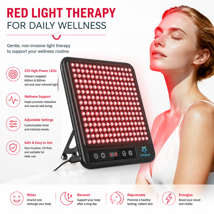 Premium Red Light Therapy Panel 660nm 850nm Near Infrared Light Therapy Lamp for Face Body Skin Care Wellness Pain Relief Home LED Therapy Device