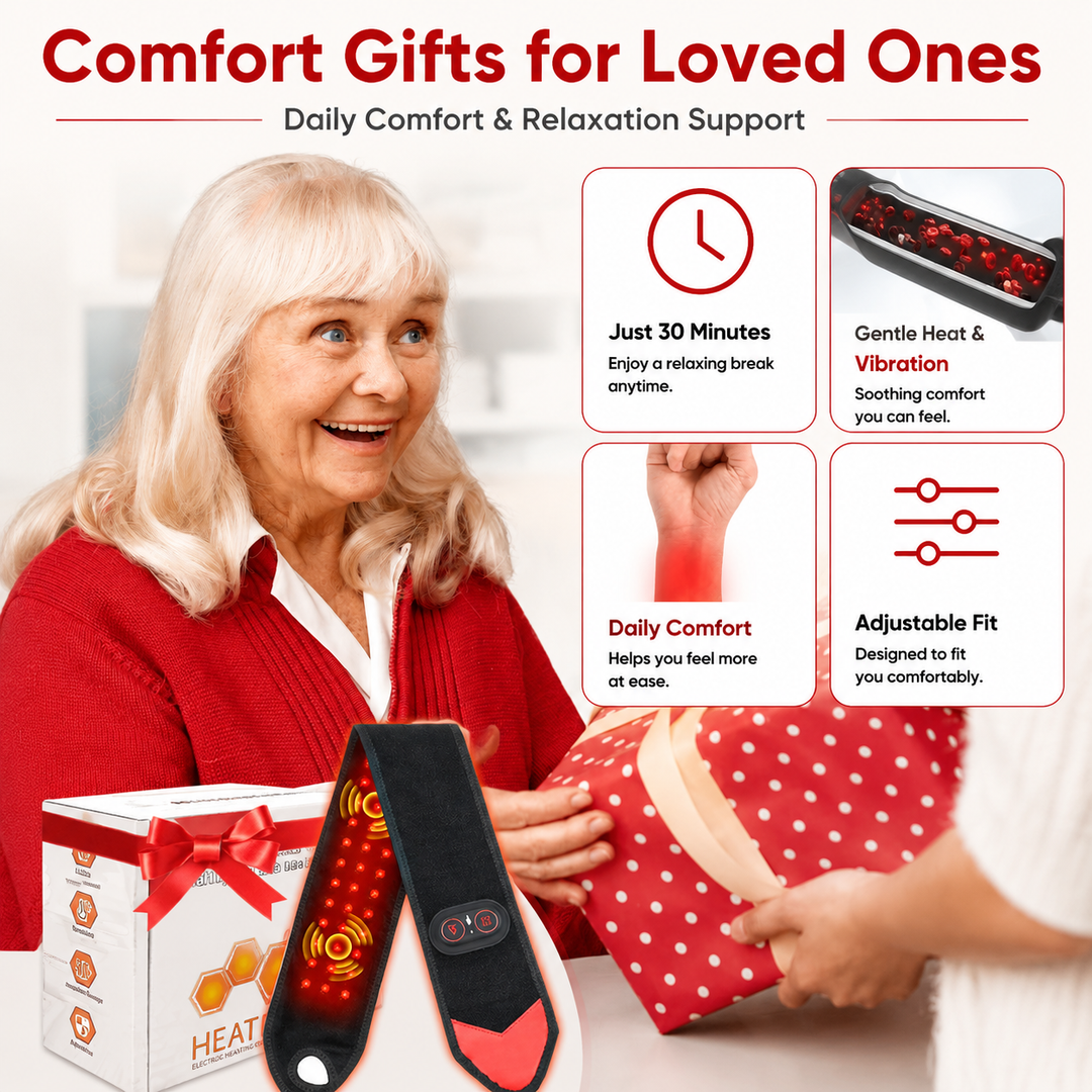 Premium Red Light Therapy Wrap Infrared Heating Pad with Vibration 3 Heat Levels USB-C Rechargeable Adjustable Fit Pain Relief Muscle Recovery