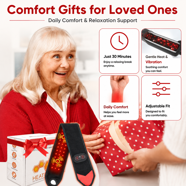 Premium Red Light Therapy Wrap Infrared Heating Pad with Vibration 3 Heat Levels USB-C Rechargeable Adjustable Fit Pain Relief Muscle Recovery