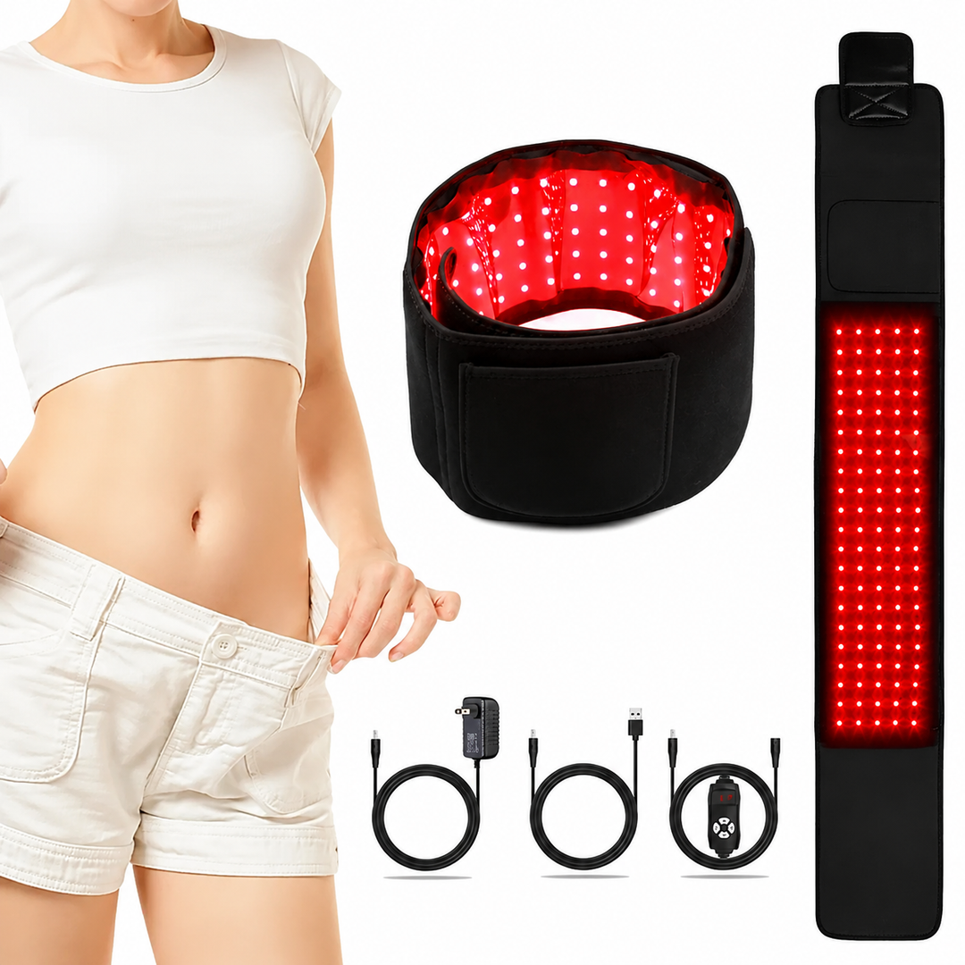 Premium Red Near Infrared Light Therapy Belt 660nm 850nm LED Wrap Adjustable Modes Auto Timer Full Body Heating Light Therapy Waist Back Belt