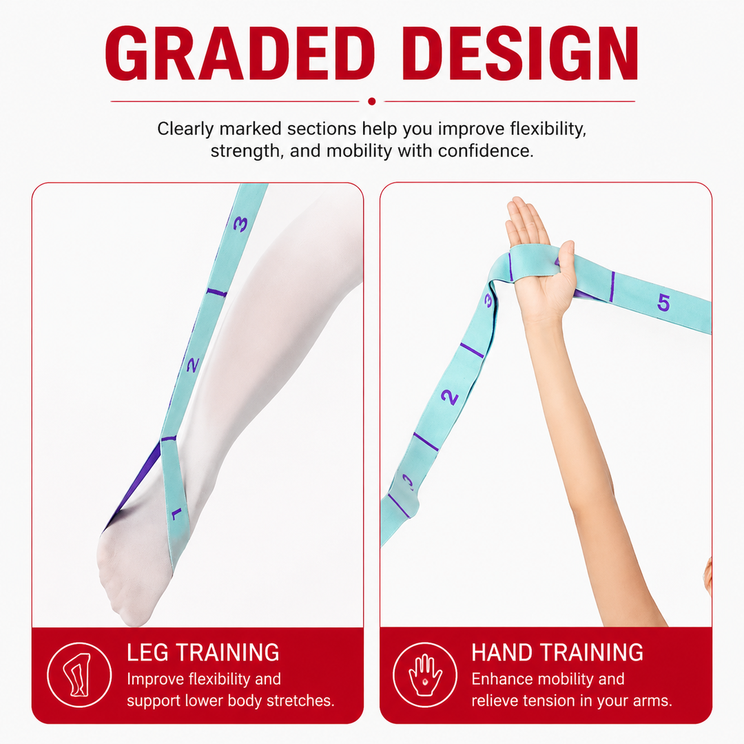 Premium Resistance Band Yoga Pilates Strap Adjustable Elastic Training Band 8/9 Grid Stretching Fitness Band Portable Home Gym Workout Daily Use