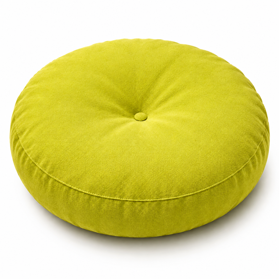 Premium Round Floor Seat Cushion Soft Tatami Meditation Yoga Pad Breathable Cotton Linen Comfortable Sitting Long Hours Living Room Office Travel Use