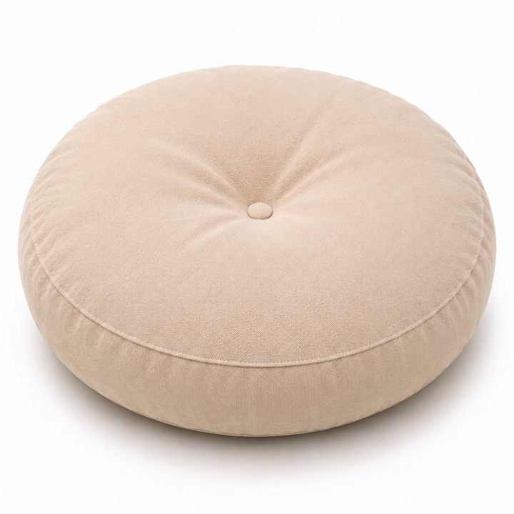 Premium Round Floor Seat Cushion Soft Tatami Meditation Yoga Pad Breathable Cotton Linen Comfortable Sitting Long Hours Living Room Office Travel Use
