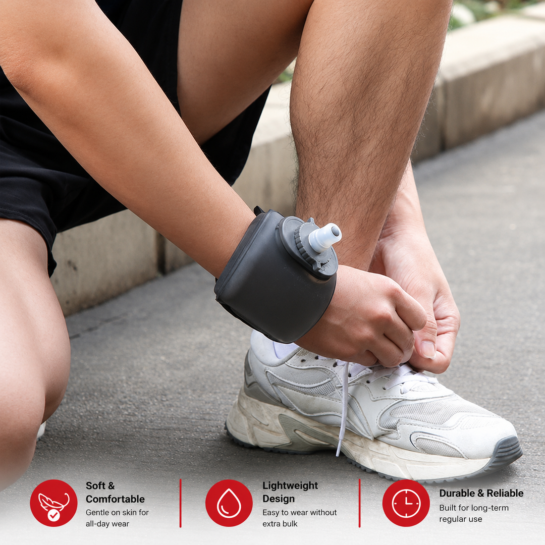 Premium Running Wrist Water Bottle Holder Soft Flask Hydration Pack Adjustable Strap Leakproof BPA-Free Portable for Marathon Cycling Travel Daily Use