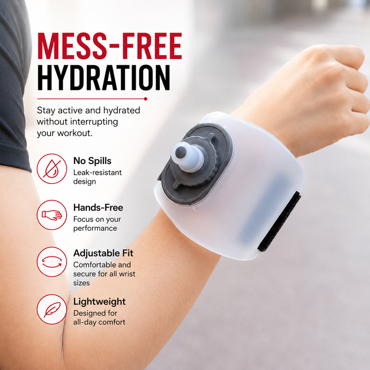 Premium Running Wrist Water Bottle Holder Soft Flask Hydration Pack Adjustable Strap Leakproof BPA-Free Portable for Marathon Cycling Travel Daily Use