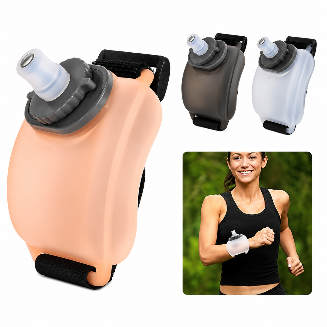 Premium Running Wrist Water Bottle Holder Soft Flask Hydration Pack Adjustable Strap Leakproof BPA-Free Portable for Marathon Cycling Travel Daily Use