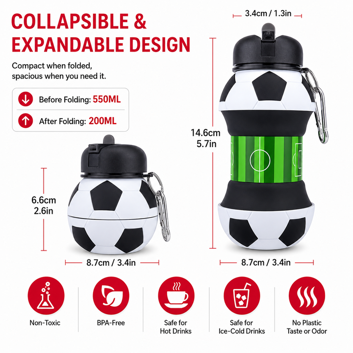 Premium Running Wrist Water Bottle Holder Soft Flask Hydration Pack Adjustable Strap Leakproof BPA-Free Portable for Marathon Cycling Travel Daily Use