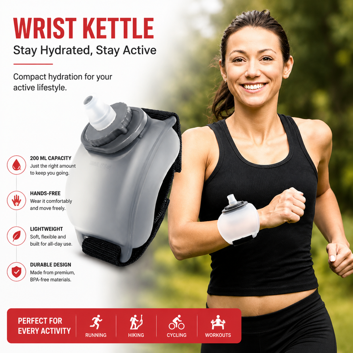 Premium Running Wrist Water Bottle Holder Soft Flask Hydration Pack Adjustable Strap Leakproof BPA-Free Portable for Marathon Cycling Travel Daily Use