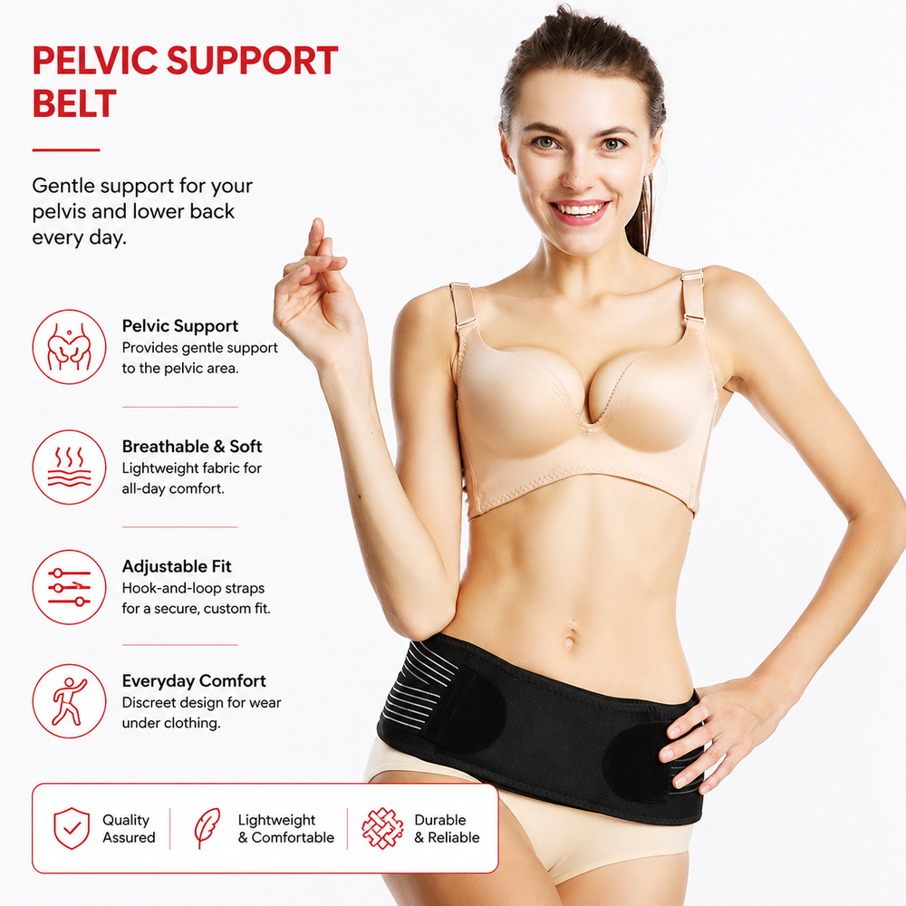 Premium SI Belt Adjustable Sacroiliac Hip Brace Pelvic Support Belt Lumbar Hip Support 76–114cm Compression Belt Home Work Daily Use Comfort