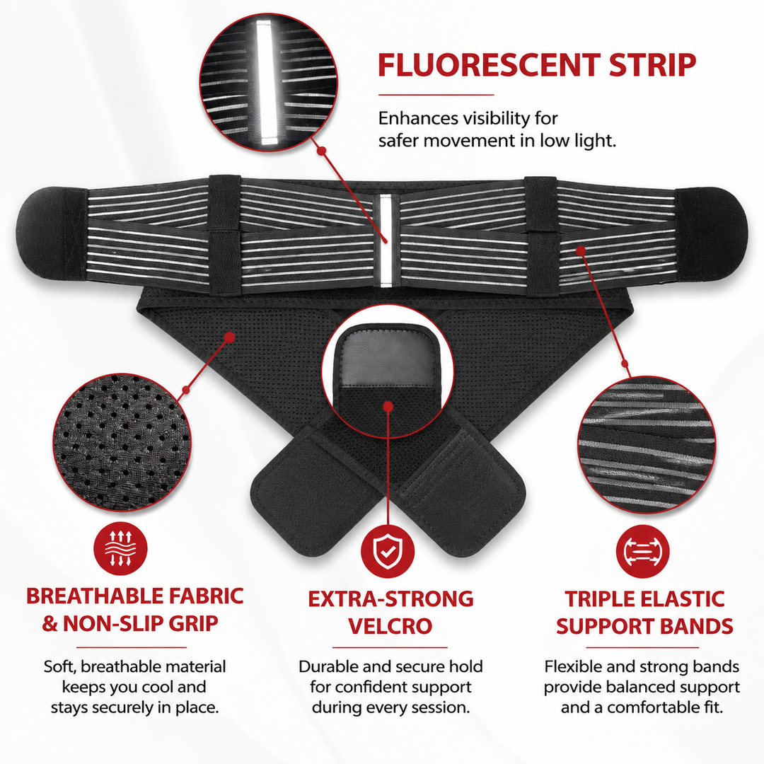 Premium SI Belt Adjustable Sacroiliac Hip Brace Pelvic Support Belt Lumbar Hip Support 76–114cm Compression Belt Home Work Daily Use Comfort