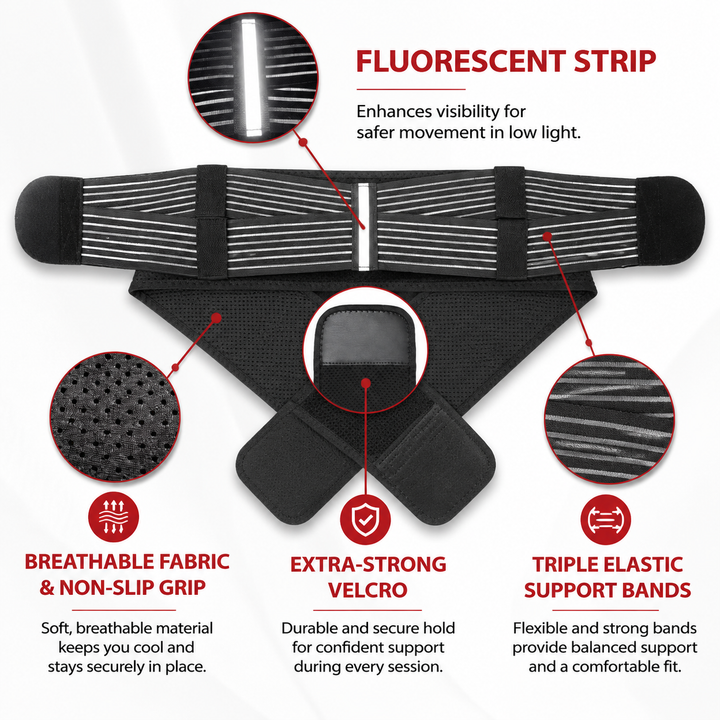 Premium SI Belt Adjustable Sacroiliac Hip Brace Pelvic Support Belt Lumbar Hip Support 76–114cm Compression Belt Home Work Daily Use Comfort