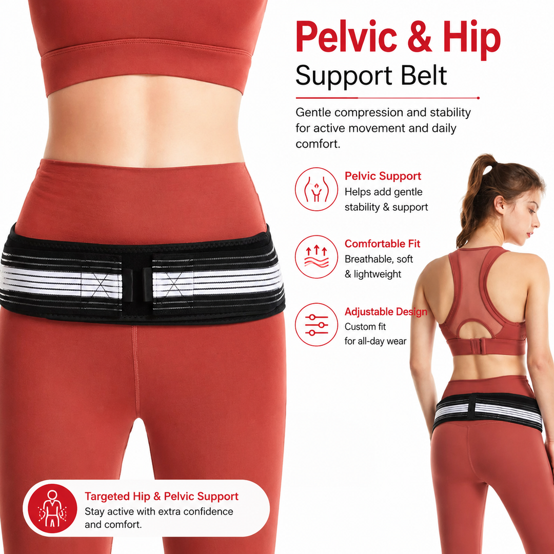 Premium SI Belt Adjustable Sacroiliac Hip Brace Pelvic Support Belt Lumbar Hip Support 76–114cm Compression Belt Home Work Daily Use Comfort
