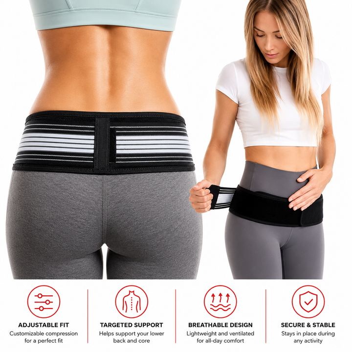 Premium Sacroiliac Hip Brace for Lower Back Pain Relief Adjustable SI Belt for Sciatic Nerve Pelvic Lumbar Hip Support 76-114cm 30-45in