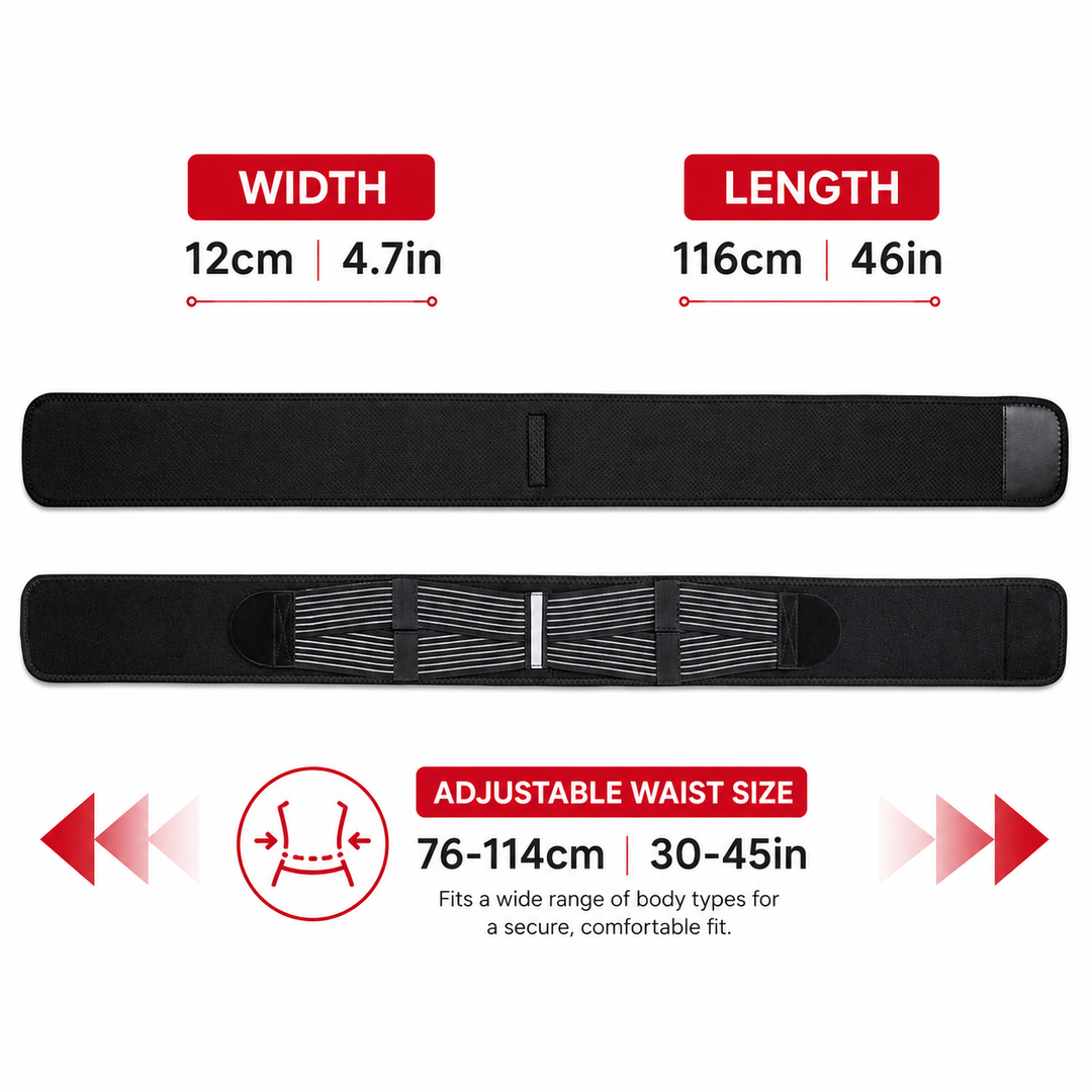 Premium Sacroiliac Hip Brace for Lower Back Pain Relief Adjustable SI Belt for Sciatic Nerve Pelvic Lumbar Hip Support 76-114cm 30-45in