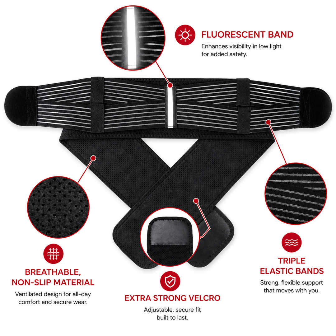 Premium Sacroiliac Hip Brace for Lower Back Pain Relief Adjustable SI Belt for Sciatic Nerve Pelvic Lumbar Hip Support 76-114cm 30-45in