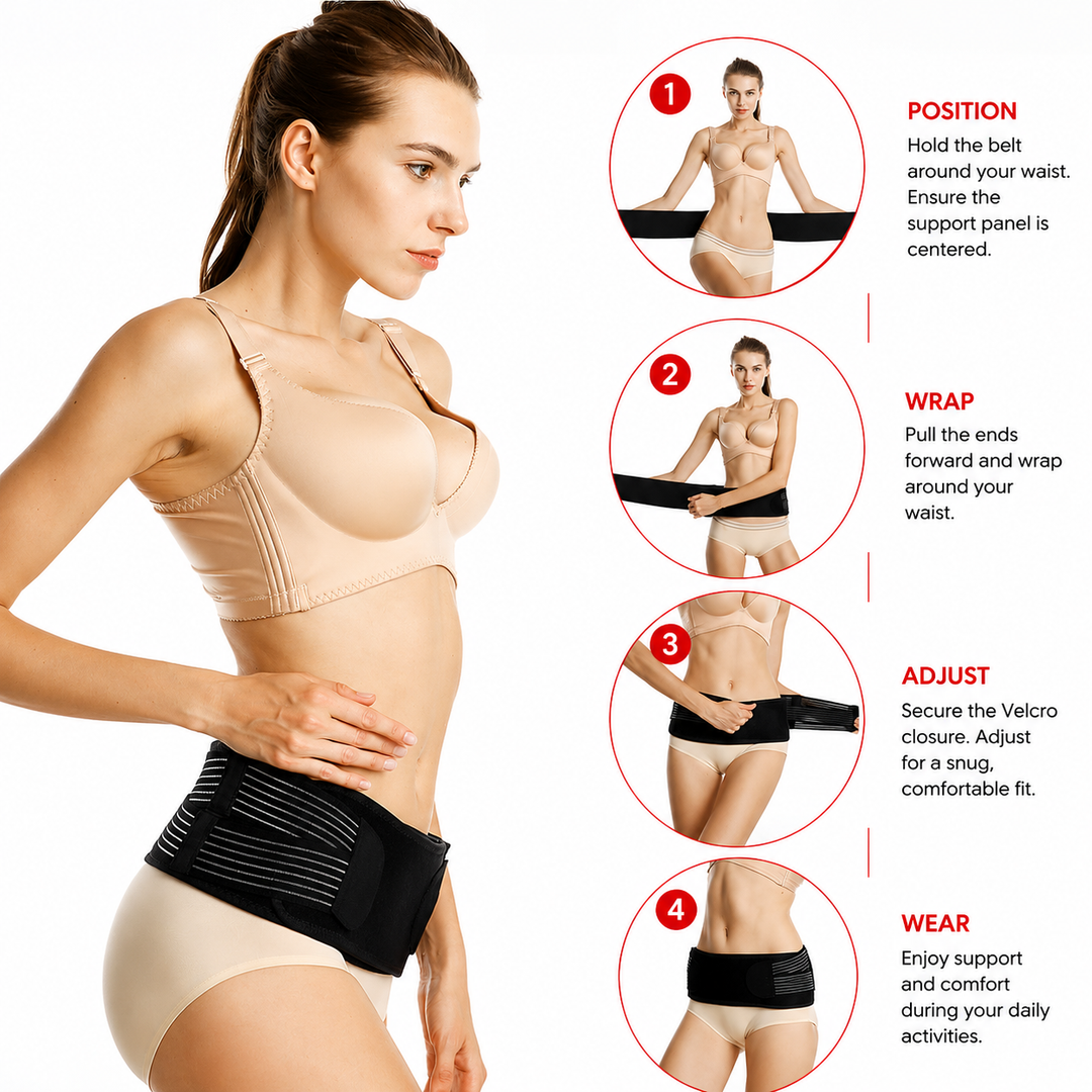 Premium Sacroiliac Hip Brace for Lower Back Pain Relief Adjustable SI Belt for Sciatic Nerve Pelvic Lumbar Hip Support 76-114cm 30-45in