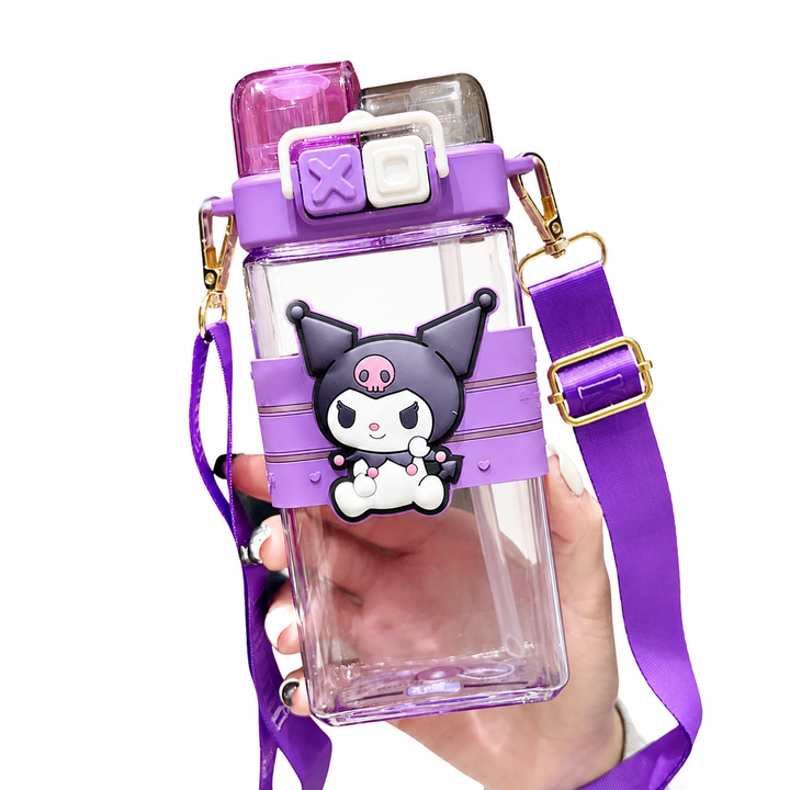 Premium Sanrio Cartoon Water Bottle 520ml Double Drink Cup Cute Character Bottle Melody Kuromi Cinnamoroll Student Leak Proof Travel Bottle