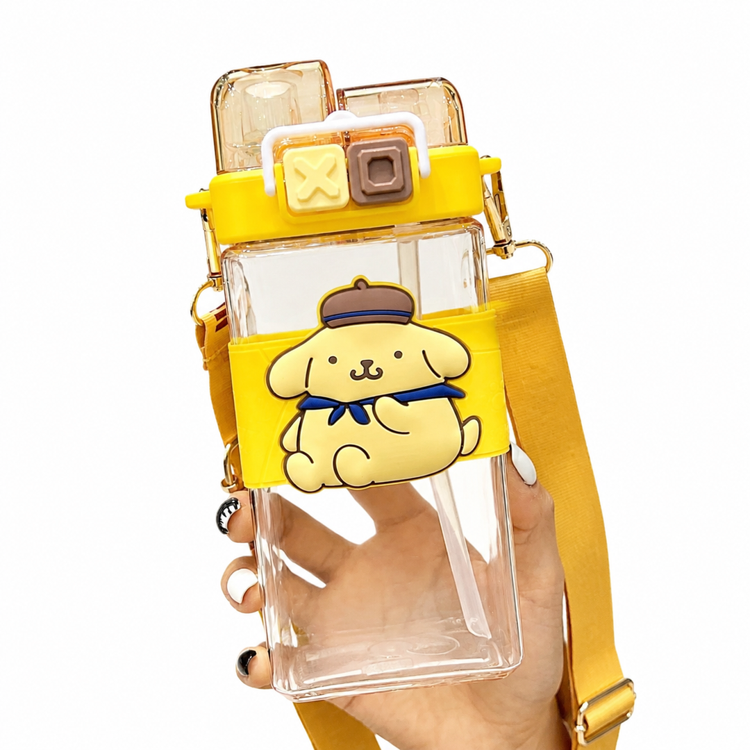 Premium Sanrio Cartoon Water Bottle 520ml Double Drink Cup Cute Character Bottle Melody Kuromi Cinnamoroll Student Leak Proof Travel Bottle