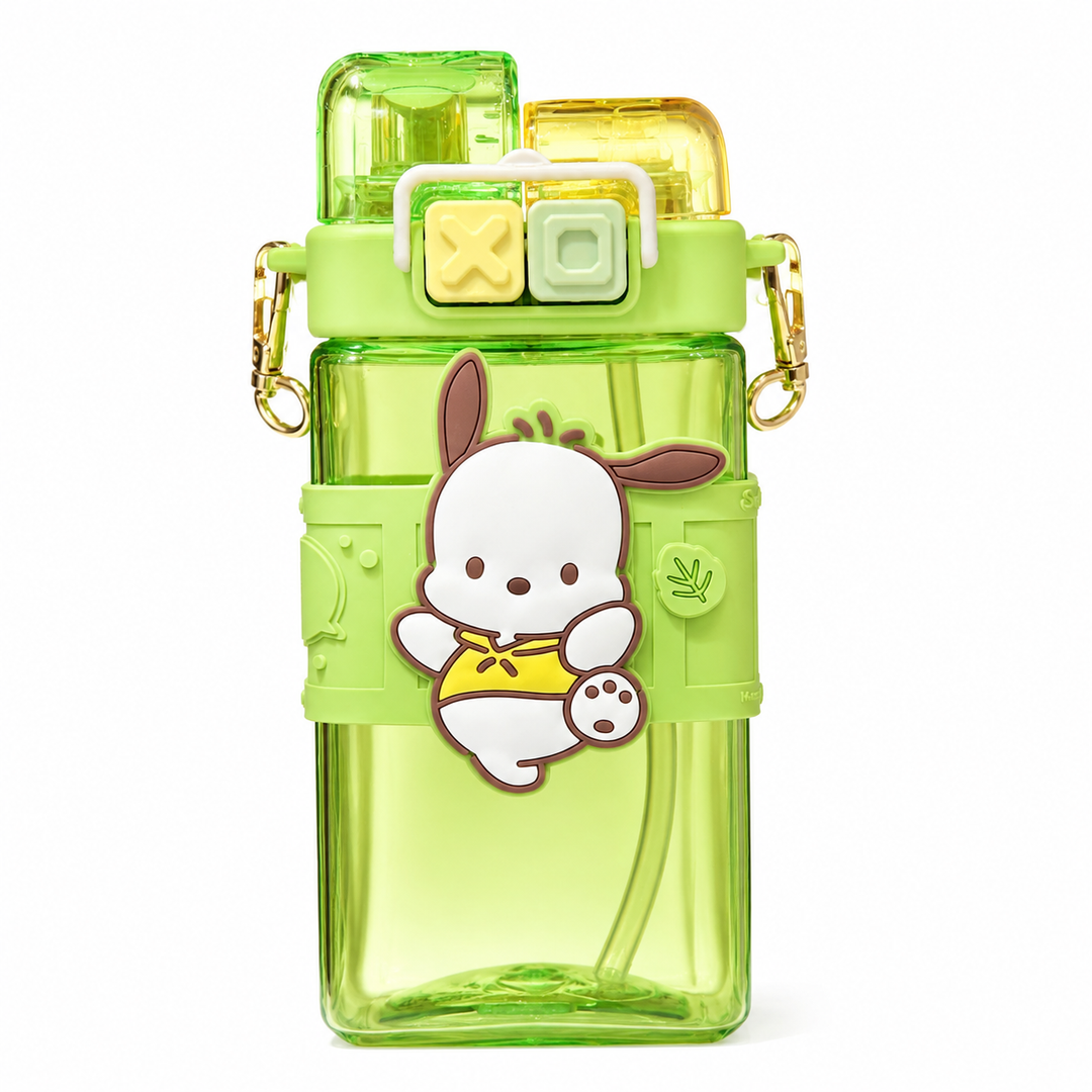 Premium Sanrio Cartoon Water Bottle 520ml Double Drink Cup Cute Character Bottle Melody Kuromi Cinnamoroll Student Leak Proof Travel Bottle