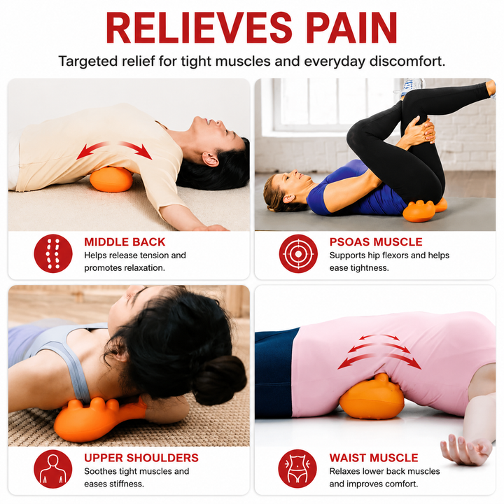 Premium Sciatica Massager Deep Tissue Myofascial Release Hip Lower Back Trigger Point Tool Glute SI Joint Pelvic Psoas Pain Relief Portable Muscle Support