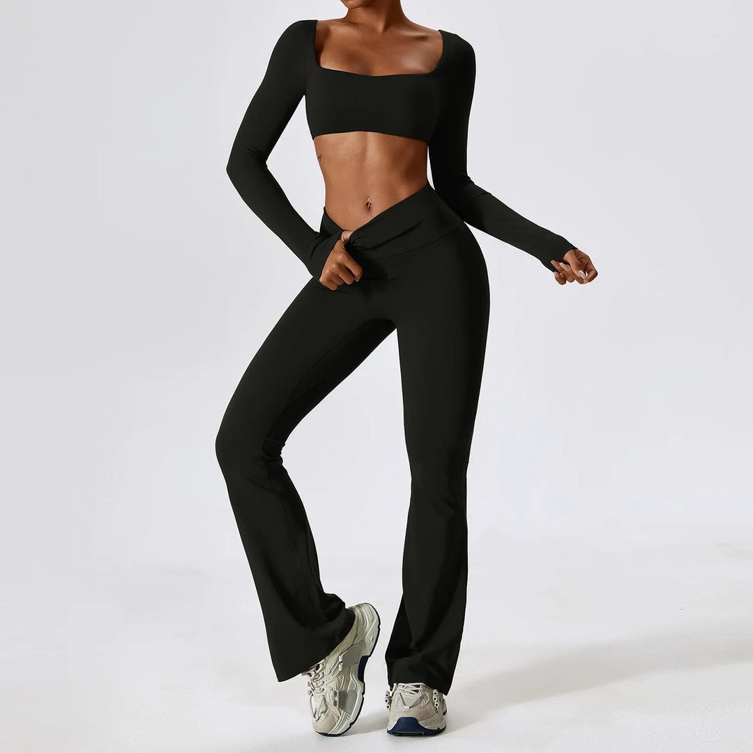 Premium Seamless Yoga Set for Women 2 Piece Sports Bra and High Waist Leggings Workout Outfit Breathable Compression Activewear Quick Dry Fabric Fit
