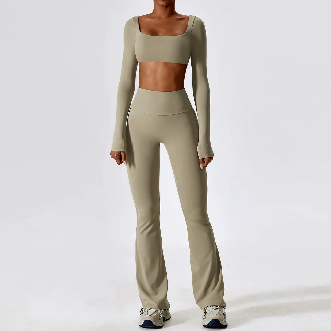 Premium Seamless Yoga Set for Women 2 Piece Sports Bra and High Waist Leggings Workout Outfit Breathable Compression Activewear Quick Dry Fabric Fit