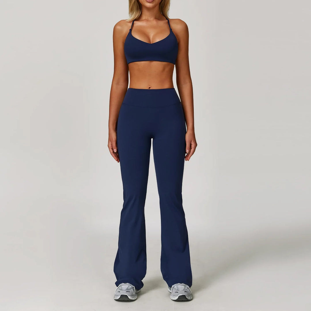 Premium Seamless Yoga Set for Women Long Sleeve Sports Bra and Leggings Workout Set Breathable Stretch Activewear Compression Fit Gym Training Outfit