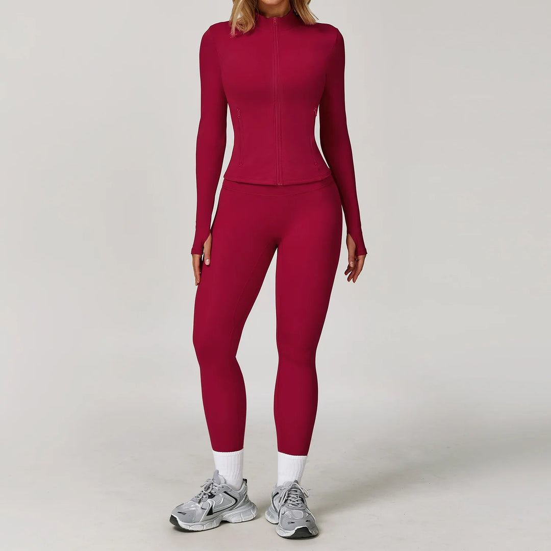 Premium Seamless Yoga Set for Women Long Sleeve Sports Bra and Leggings Workout Set Breathable Stretch Activewear Compression Fit Gym Training Outfit