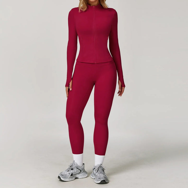 Premium Seamless Yoga Set for Women Long Sleeve Sports Bra and Leggings Workout Set Breathable Stretch Activewear Compression Fit Gym Training Outfit