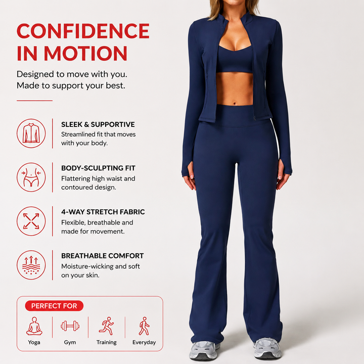 Premium Seamless Yoga Set for Women Long Sleeve Sports Bra and Leggings Workout Set Breathable Stretch Activewear Compression Fit Gym Training Outfit