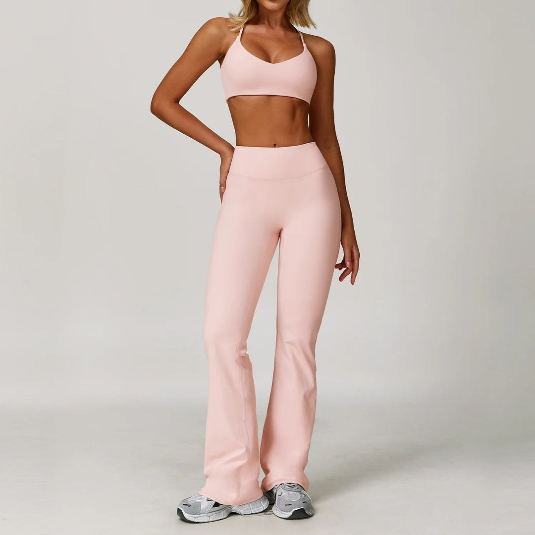 Premium Seamless Yoga Set for Women Long Sleeve Sports Bra and Leggings Workout Set Breathable Stretch Activewear Compression Fit Gym Training Outfit