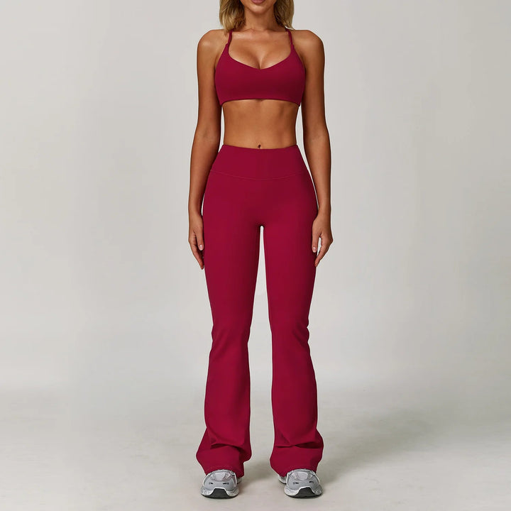 Premium Seamless Yoga Set for Women Long Sleeve Sports Bra and Leggings Workout Set Breathable Stretch Activewear Compression Fit Gym Training Outfit