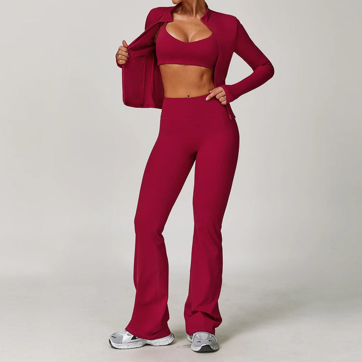 Premium Seamless Yoga Set for Women Long Sleeve Sports Bra and Leggings Workout Set Breathable Stretch Activewear Compression Fit Gym Training Outfit