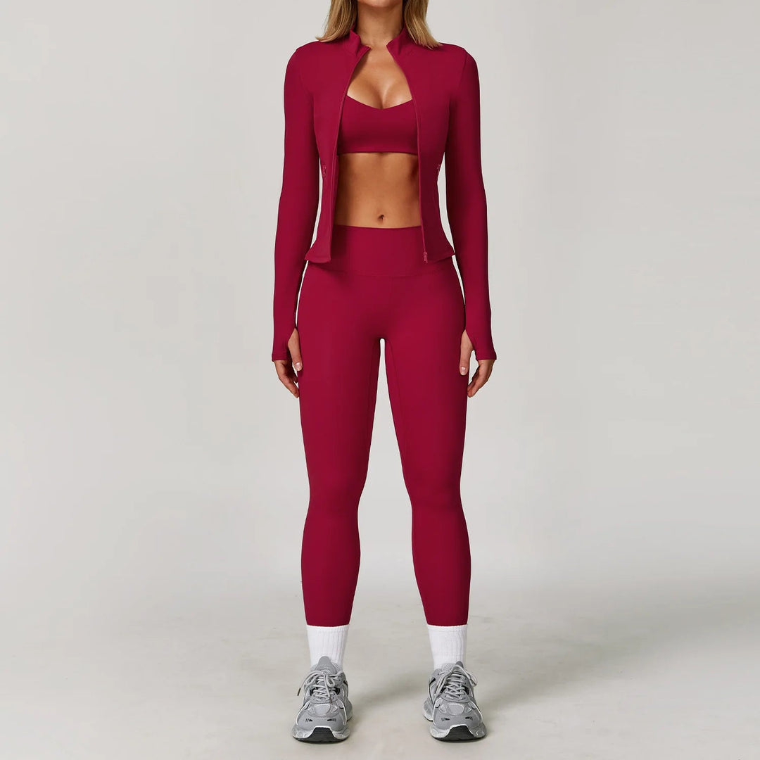 Premium Seamless Yoga Set for Women Long Sleeve Sports Bra and Leggings Workout Set Breathable Stretch Activewear Compression Fit Gym Training Outfit